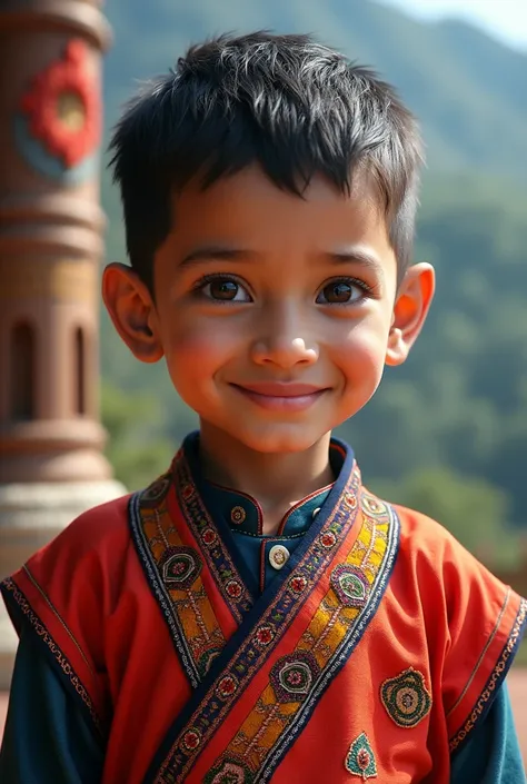 Nepail  boy wearing Kurta 