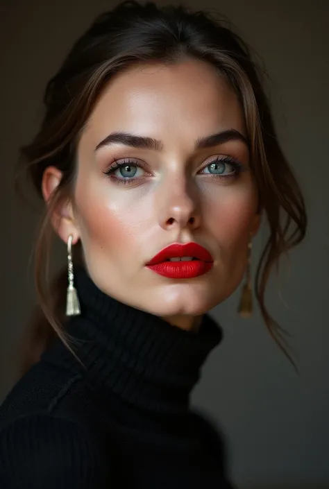 Russian mature model has a strong, angular jawline that could cut glass. High cheekbones that stretch out into a sharp point, framing her eyes perfectly. Her nose is straight and slightly upturned at the tip, adding character to her face. Her lips are full...