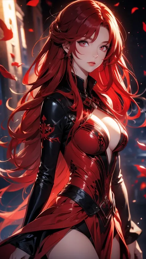 Red Hair　Red eyes　Mysterious woman