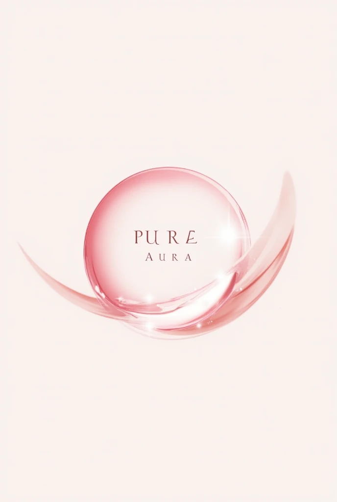 create a logo with pink and white colors for the skincare brand "pure aura"