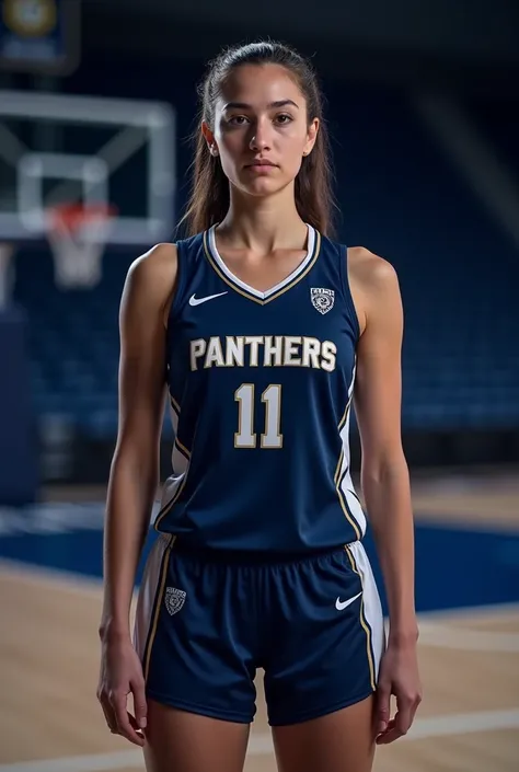 Women&#39;s basketball uniform, Navy blue, that says PANTHERS, May it be powerful