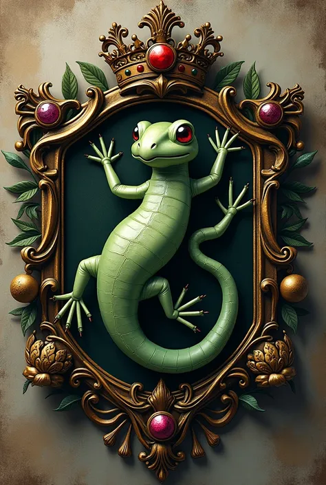 Un blason dans le style des maisons dharry potter avec pour animal une grenouille