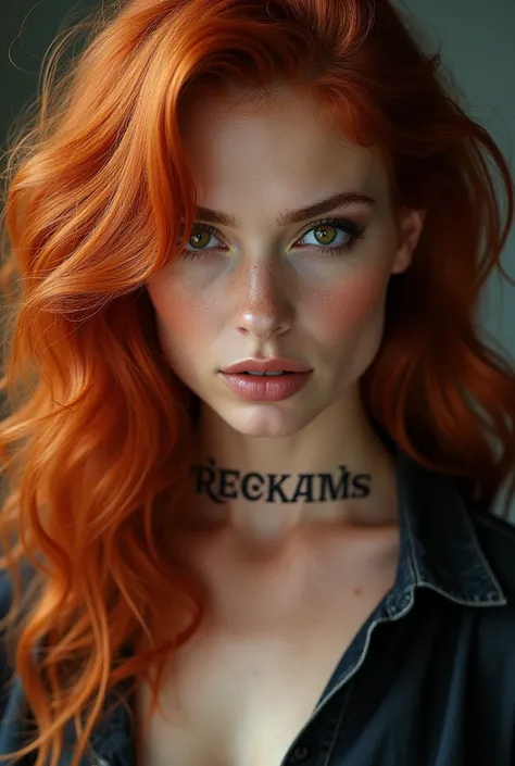 A badass redhead with text in the foreground written X,2