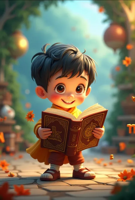  an animated book that reflects knowledge as if it were for children 
