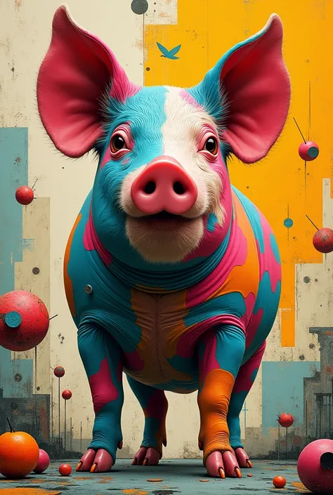 Pig pop art and dadaism 