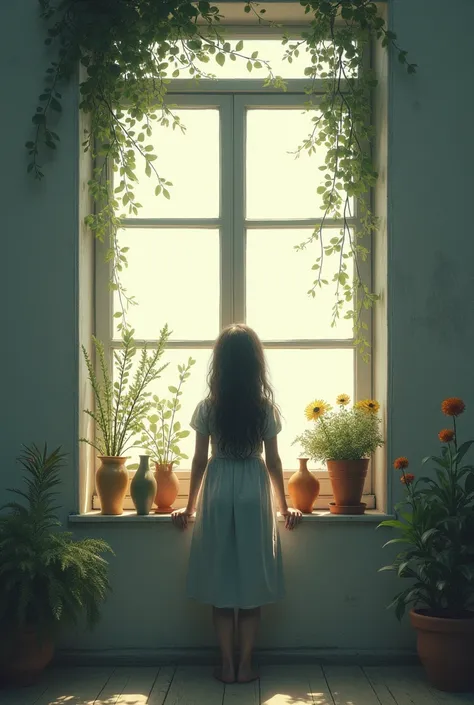 on the same theme as the previous image I need a cover for the back of the book, could it be like this?: a window well with vases in it and the description like this ´ Title: What If I Die Tomorrow?
Gender: fiction / Drama / Reflection Description:
In this...