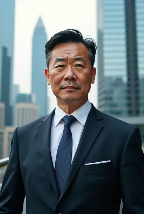 Chinese businessman in new suit and tie
