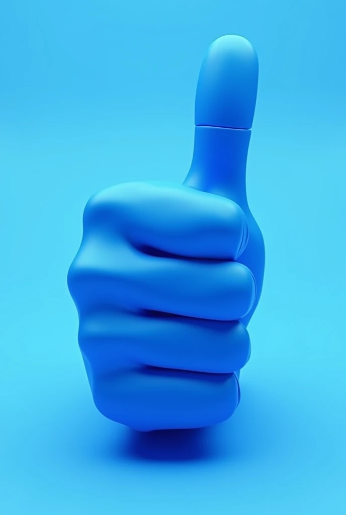 A blue thumbs up for like 