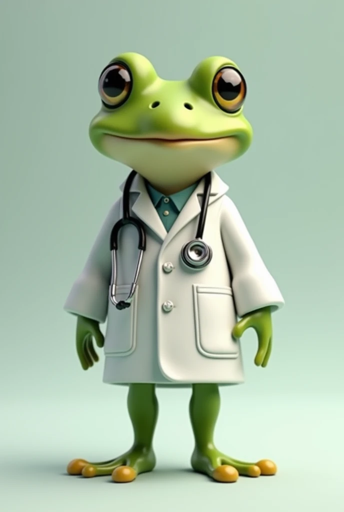 Cute frog in doctor&#39;s coat