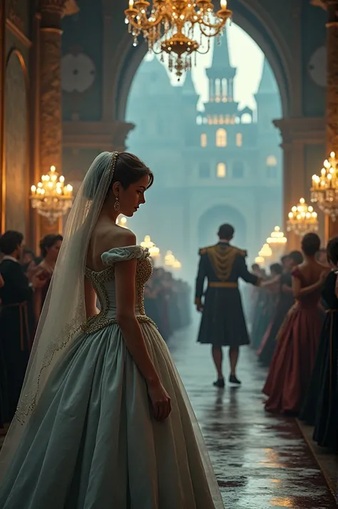 "On one occasion, the palace announced the holding of a royal ball, in order to find a worthy wife for the prince. Cinderella expressed a desire to attend the event, but her stepmother stopped her from going."