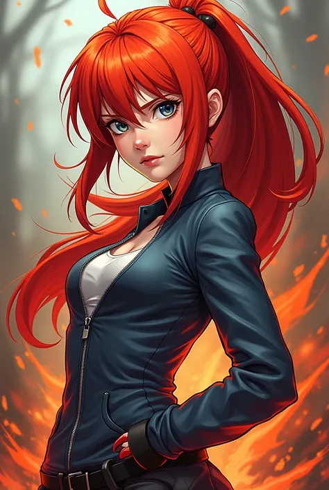 redhead girl anime style hunterxhunter
