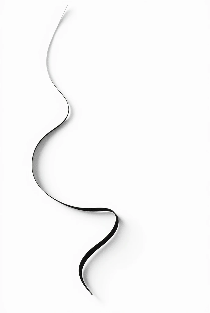 Illustration 2D fond blanc : une ligne noire précise ondulée