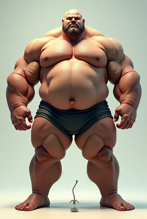 A guy with 4000 cm in arms, 4000 in legs and 6000 cm in chest cannot be fat, he has to be muscular, make a very large penis volume, very large indeed, very very much much bigger
