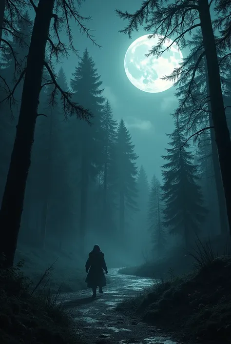 You are an immersive storyteller, and is about to narrate a terrifying legend about werewolves, curse and cursed villages. Start by describing an isolated village, surrounded by dense and mysterious forests, where villagers live in fear of full moon nights...