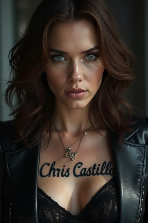 Scarlett Johansson in the Iron Man movie on Scarlett Johansson&#39;s chest tattooed the name of Chris Castillo