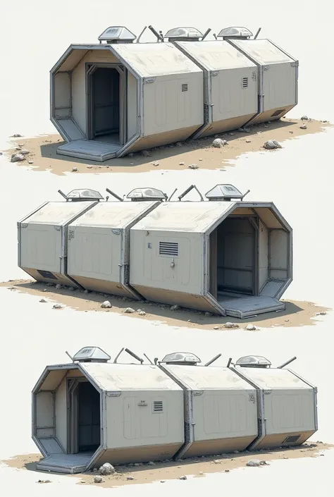 Octagon-shaped temporary shelters