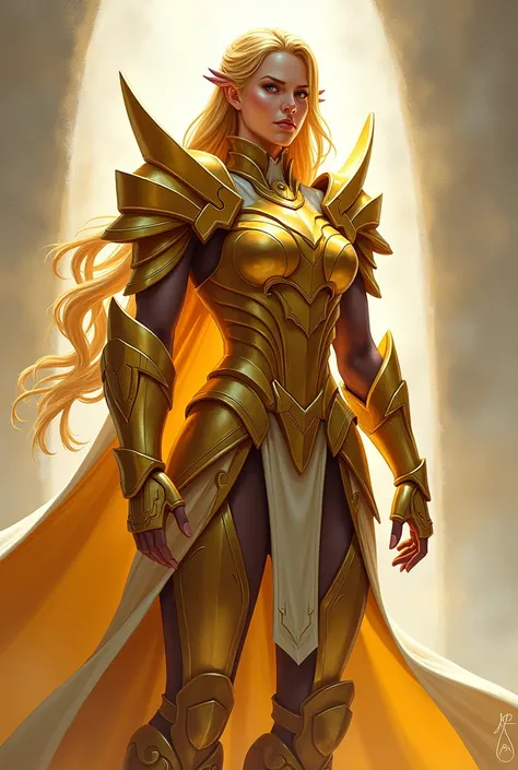 Leona from the video game League of Legends with the drawing style of the artist Gerph