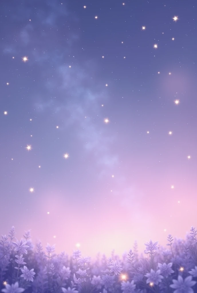 Notebook background with small, lilac-colored stars