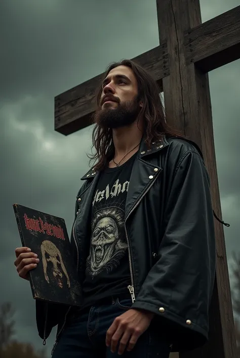 Make Jesus a deathmetal fan next to his  on the cross