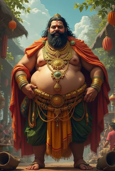 Kerala king Maveli using mobile accessories 
Maveli big size 
Belly fat men 
Skin white colour
Using Lots of gold ornaments
No beard 
Handlebar mustache 