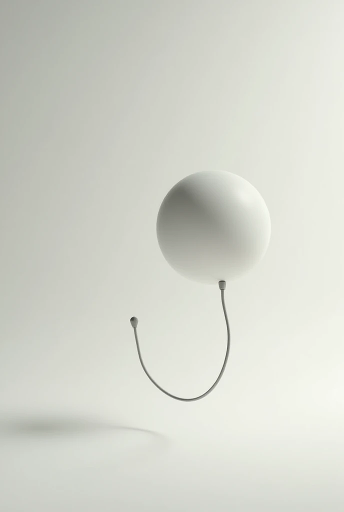 A simple spherical ball ,tied in a single elastic band, attached only by a central point on the ball. The elastic is thin and can be stretched when trying to hit the opponent., I want it to float in the air with the elastic making a curve, it&#39;s just a ...