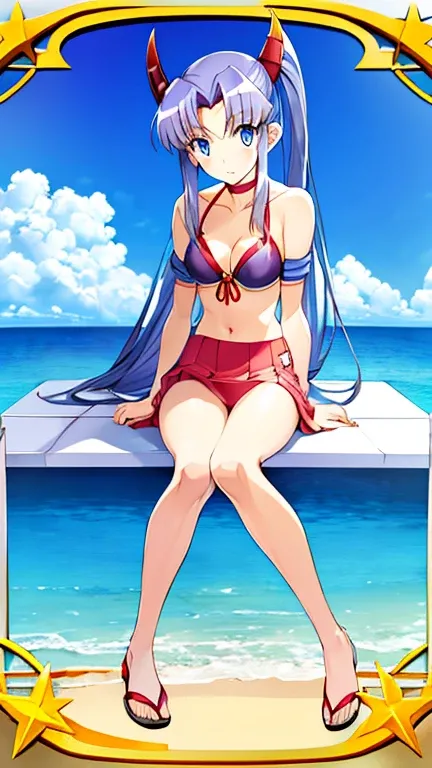 ryoko (アニメ Tenchi Muyo), alone, at beach, アニメ, best qualityer, 