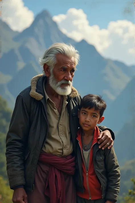 Father and son older nepali