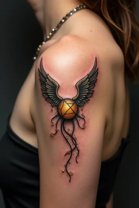 Harry Potter Golden Snitch Tattoo

