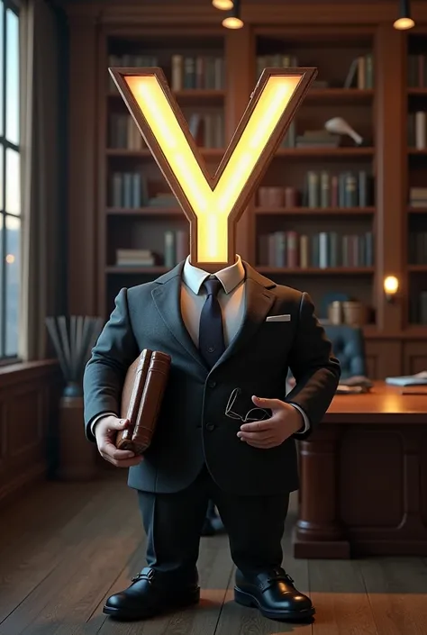 The letter Y with the objective of a lawyer 