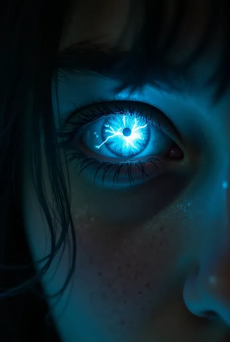 Lightning reflecting in someones elses eye 