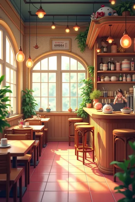 Make a gacha club restaurant background just the background without people