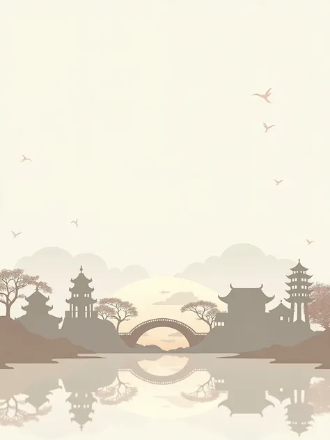 Quanzhou Element Silhouette，card，Light tones