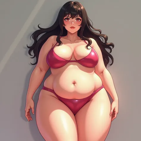 A very sexy fat anime woman with very big breasts showing her big feet at the viewer. Feet, foot, foot fetish, feet fetish, bbw, ssbbw, ussbbw, anime.