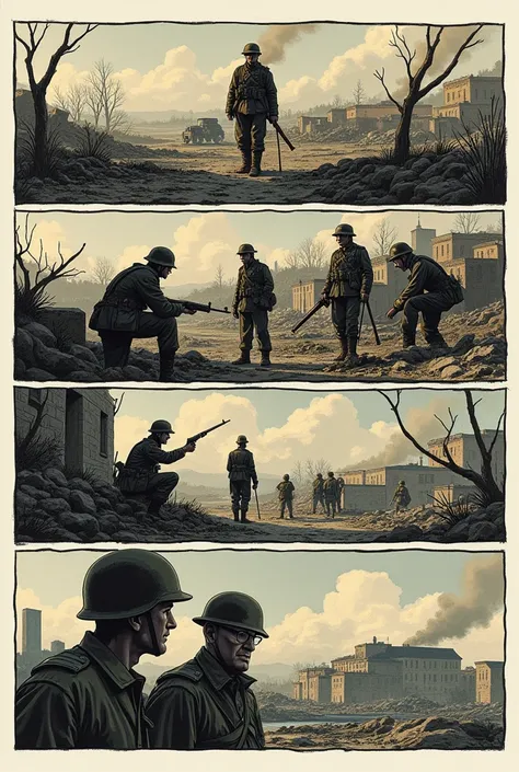 A comic strip about the First World War 