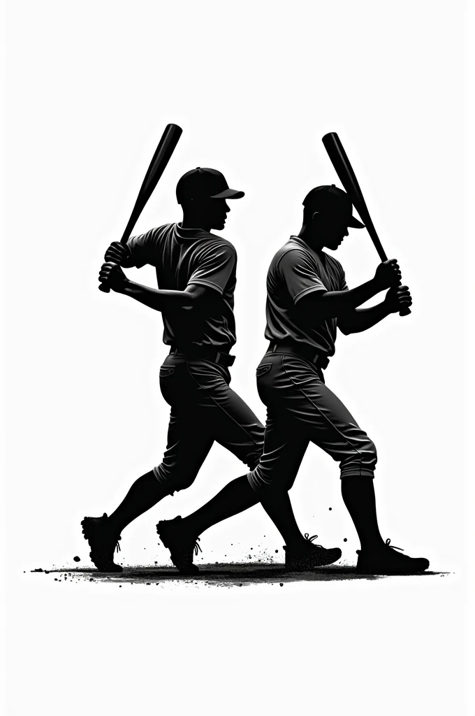 Black and white baseball stars logo 
