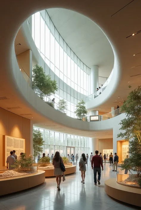 Indoor Museum or Exhibition Hall in a modern biocultural heritage building 

