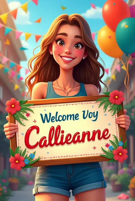 Make a homecoming sign for Callieanne 