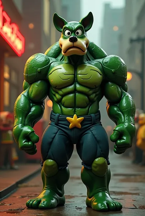 hình ảnh thực tế, Mickey Mouse Club movie, Pluto dog character, wearing hulk armor