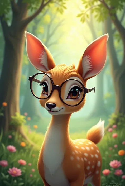 deer with glasses 