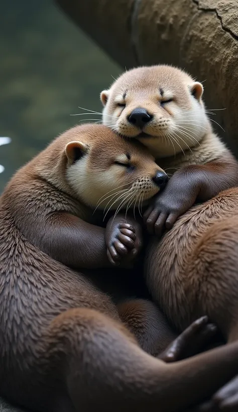 Sea Otters Hold Hands While Sleeping