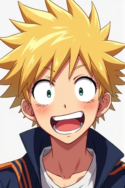 I want Denki keminari headshot in happy face expression 