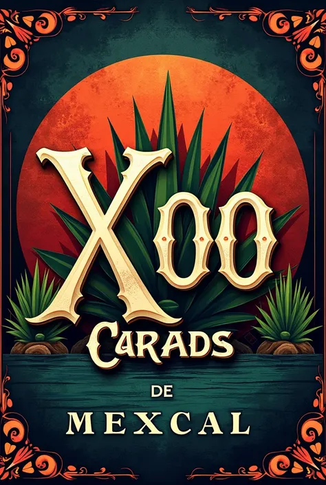 Colorful logo of mezcal cured brand with the name CURADOS DE XOO
