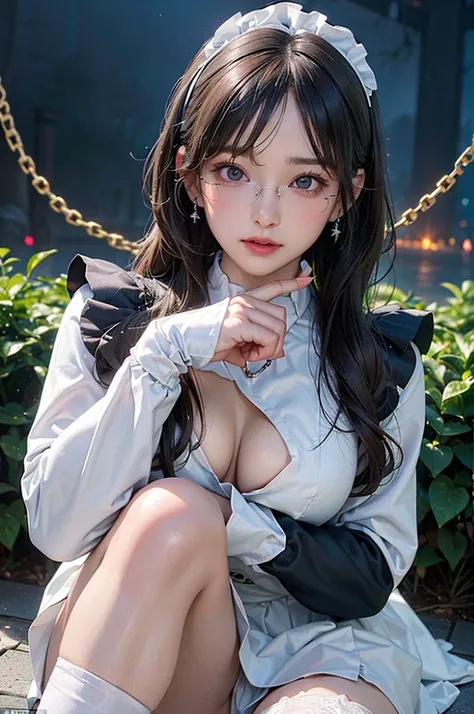 (masterpiece:1.2, Highest quality), (Realistic, photoRealistic:1.4), masterpiece, Beautiful art, Professional Artist, 8k, Highly detailed face, Detailed clothing, Detailed fabric, 1 person, Perfectly drawn body, Blowjob Pose, Beautiful Face, Dark brown sho...