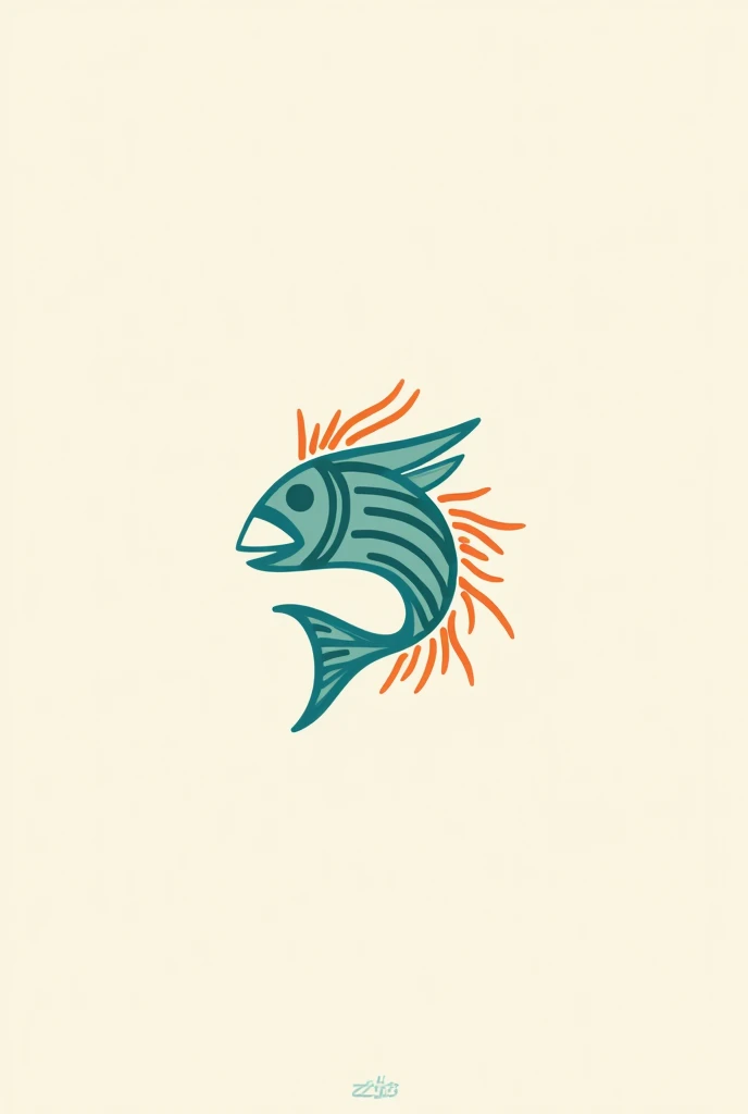 Easy logo to apply 2D for a cevicheria called el tio tino, without gentlemen in the logo and with fish
