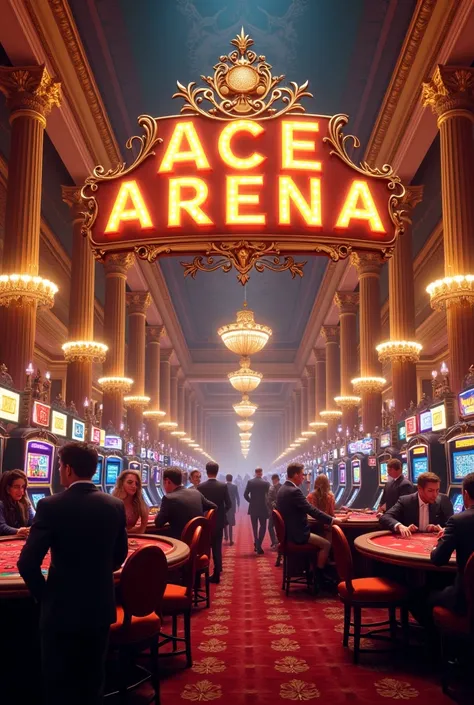 create a casino photo with the name of ace arena