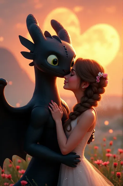 Toothless the dragon with his partner love image