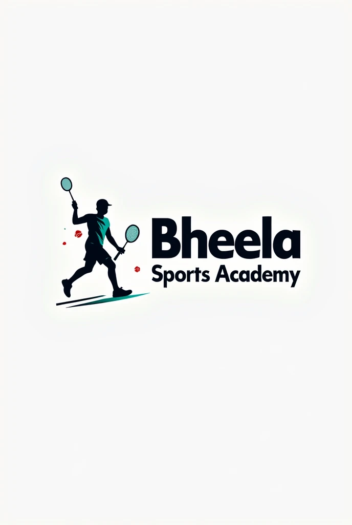 Create a logo for bheela sports academy written in it badminton 

