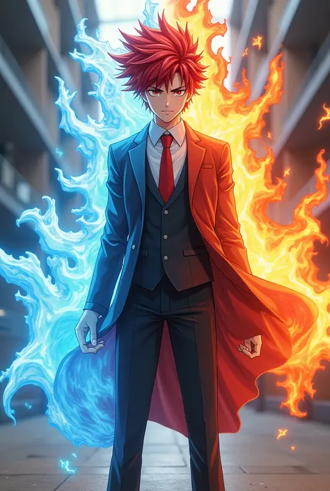 Make a character almost like Shoto Todoriki with red hair, without a scar and the UA uniform