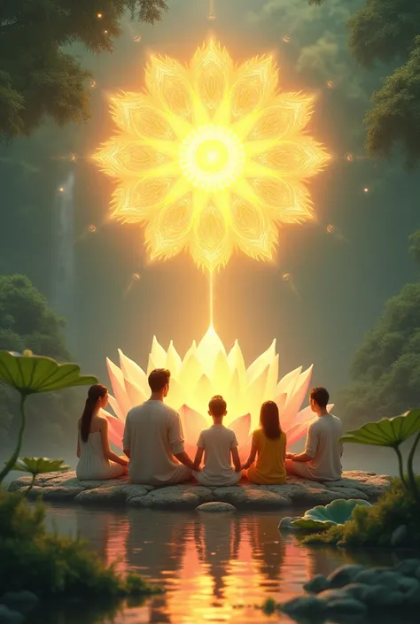 Enlightened Sun Heart Meditation Lotus Natural Health Children Dad Mom 