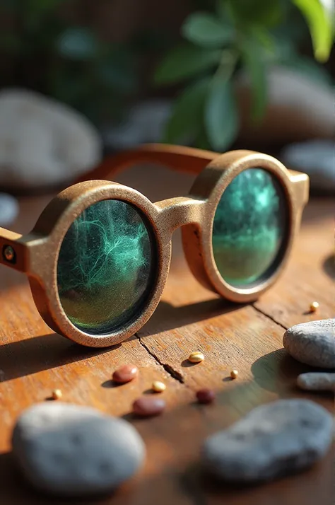 Create retro glasses with stones 